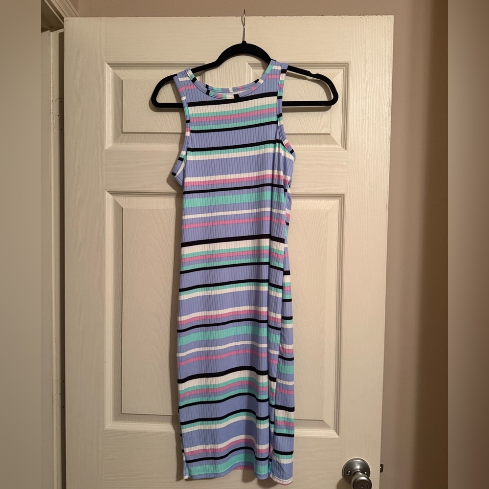 No Boundaries Striped Multicolor Sleeveless Dress